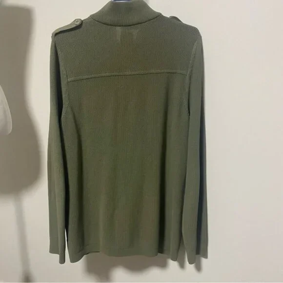 Gran Sasso Military Style Zipper Cardigan - Picture 2 of 7